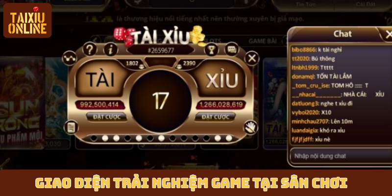 Giao dien trai nghiem game tai san choi Giao diện trải nghiệm game tại sân chơi