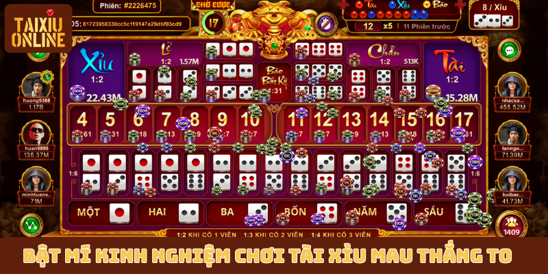 Bật mí kinh nghiệm chơi tài xỉu mau thắng to