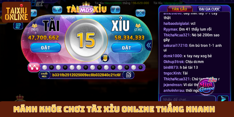 Mánh khóe chơi tài xỉu online thắng nhanh