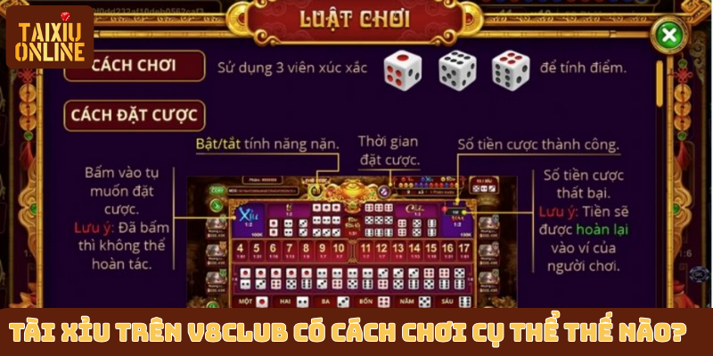 Tài xỉu trên V8Club có cách chơi cụ thể thế nào?