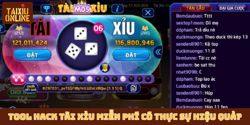 Tool hack tài xỉu miễn phí có thực sự hiệu quả?