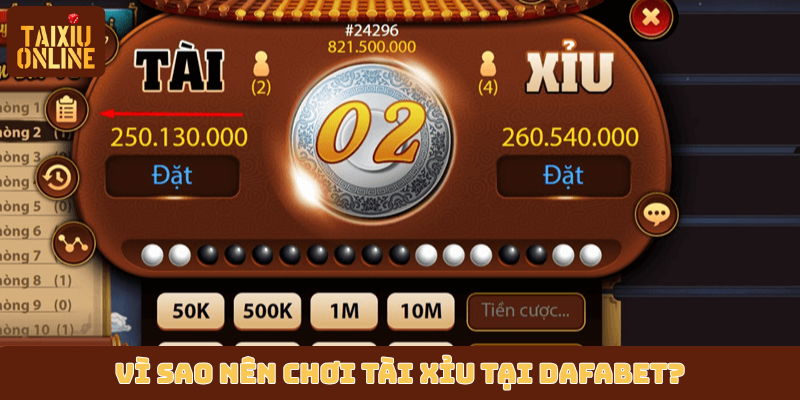Vì sao nên chơi Tài Xỉu tại Dafabet?