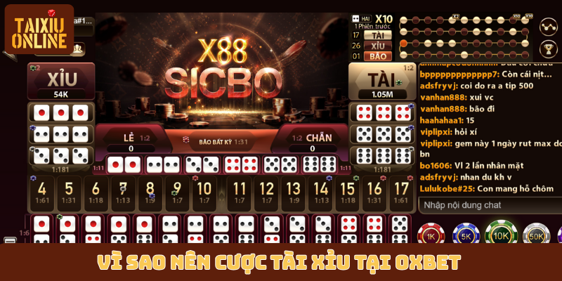 Vì sao nên cược tài xỉu tại OXBET Vì sao nên cược tài xỉu tại OXBET